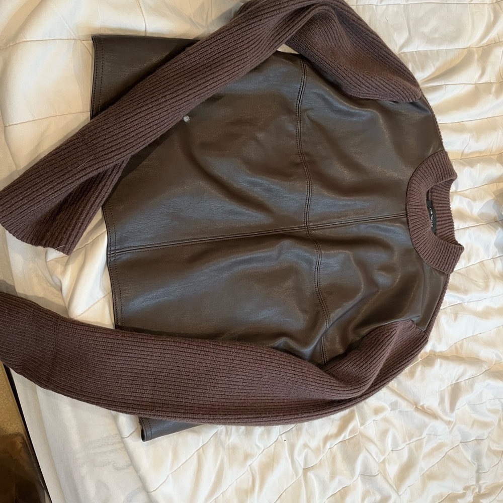 Ann Taylor Brown Crew Neck Sweater